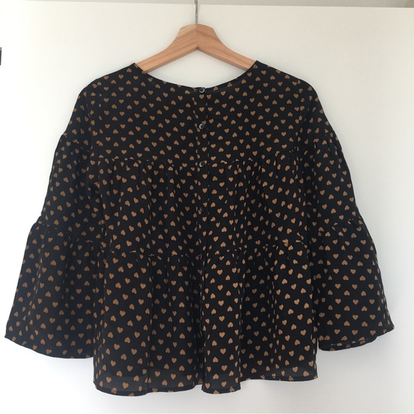 Madewell silk heart tiered top XS - Picture 6 of 9